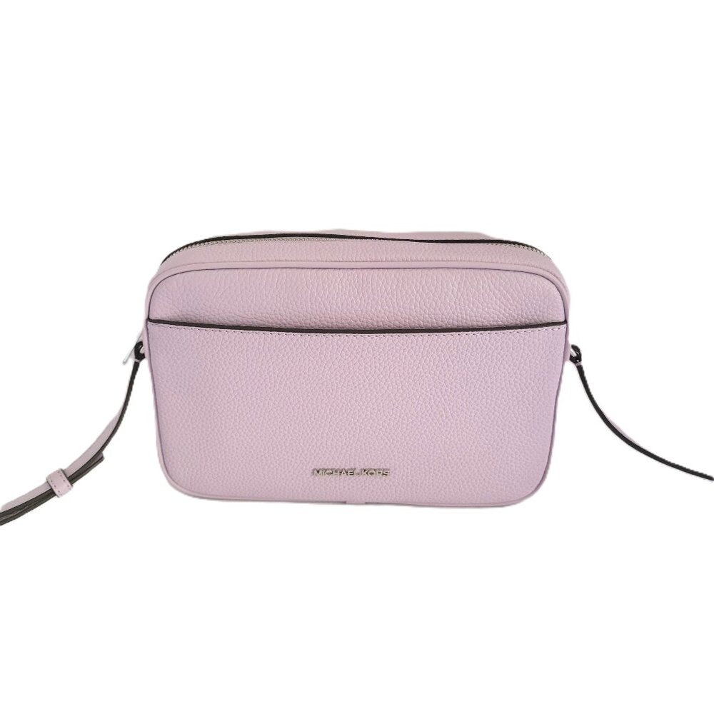 Michael Kors Jet Set Travel Large Camera Crossbody Handbag Light Quartz Leather